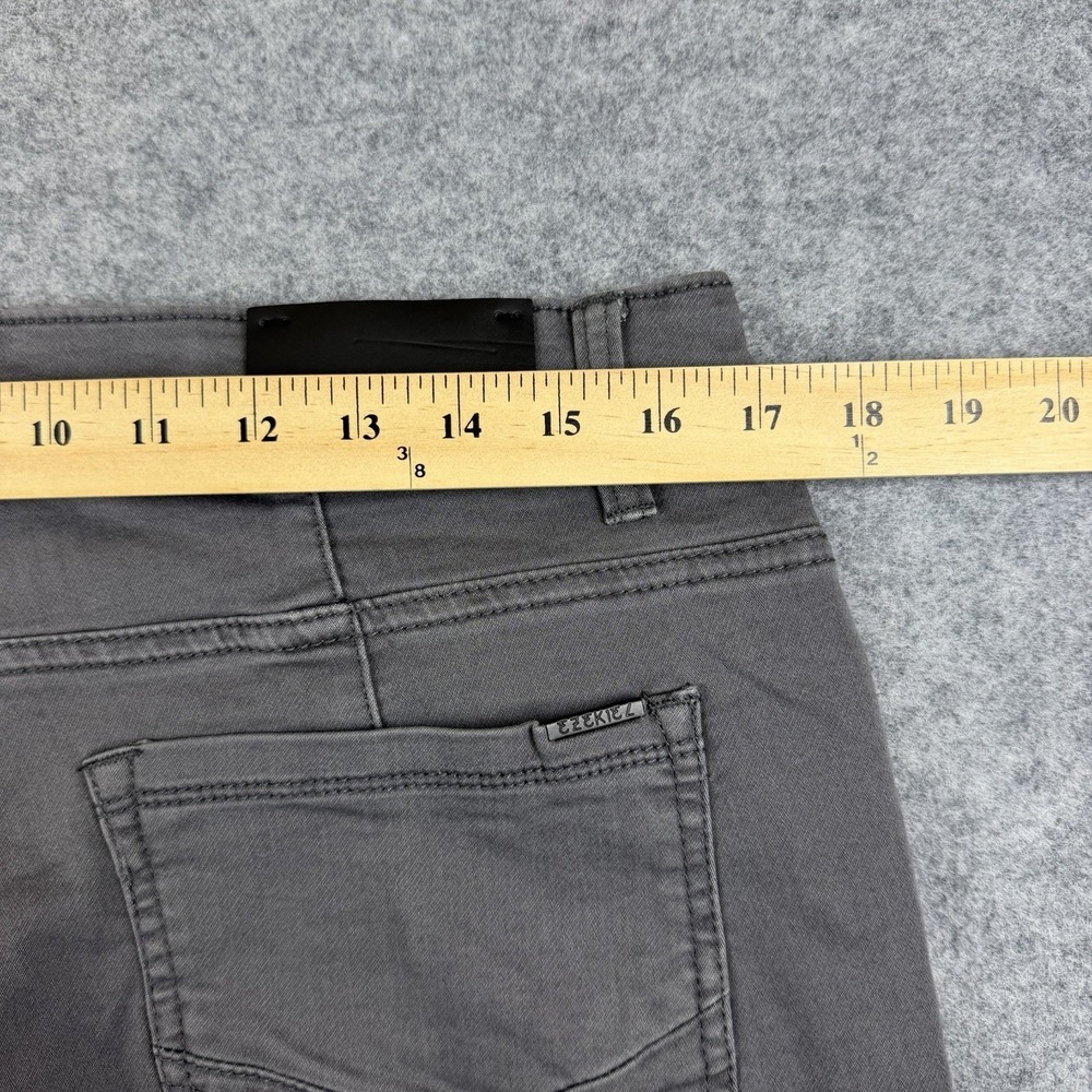 Ezekiel 305 Chopper Jeans Mens 34 Gray Brown Slim Fit Canvas Moto Skater Denim - Picture 5 of 6